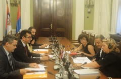17 July 2014 The members of the Committee on the Diaspora and Serbs in the Region in meeting with the PACE rapporteur